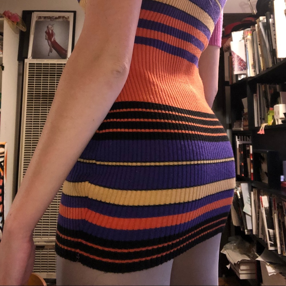 FIORUCCI knitted mini dress- multi-coloured